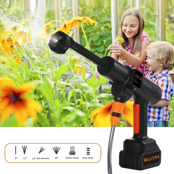 Portable Power Cleaner with Rechargeable 1500*10mAh Battery Multiple Injection Modes High-Pressure Car Washer Gun for Home Floor - Image 3