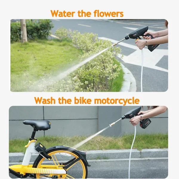 12V/21V/220V Car Wash Gun Washer Spray Nozzle High Pressure Cleaner for Auto Home Garden Cleaning Water Gun Car Washing Machine - Image 4