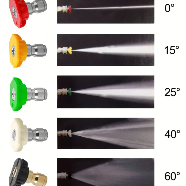 Car High Pressure Water Gun Car Washer 14mm M22 Socket 1/4" Quick Release Snow Foam Gun with 5pcs Soap Spray Nozzles - Image 4