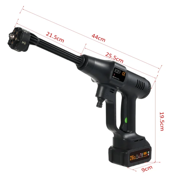Handheld Pressure Washer Portable Power Cleaner with Rechargeable Battery Car Washer Gun for Home Floor Cleaning Watering - Image 2