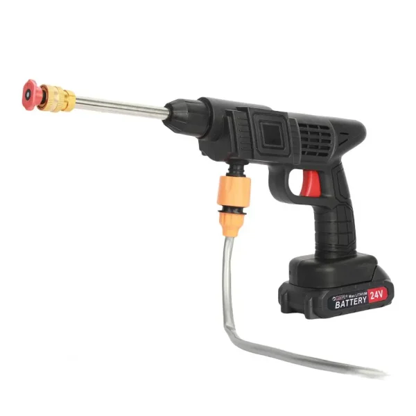 1 Set Cordless Power Washer Multifunction Nozzle Battery-powered Copper Motor 24V Pressure Washer Kit for Car - Image 3