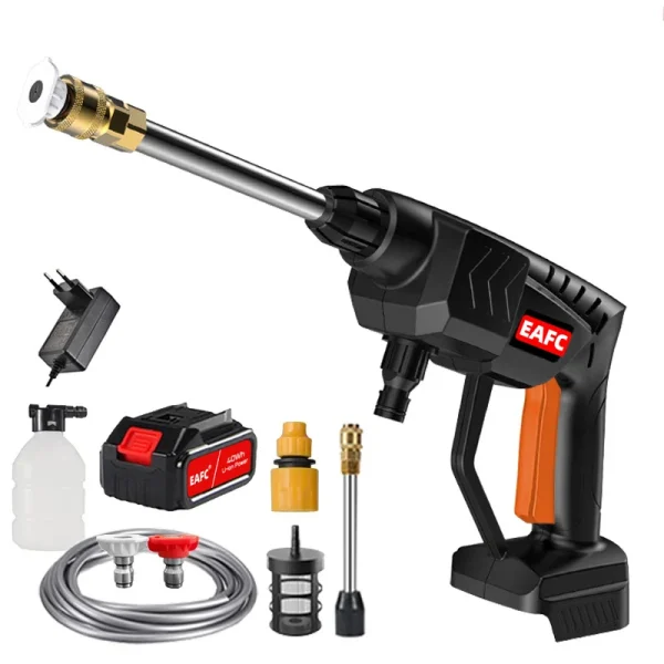 60Bar 21V Cordless High Pressure Car Wash Washer Gun 40WH/80WH Car Wash Gun Electric Water Gun Machine - Image 6