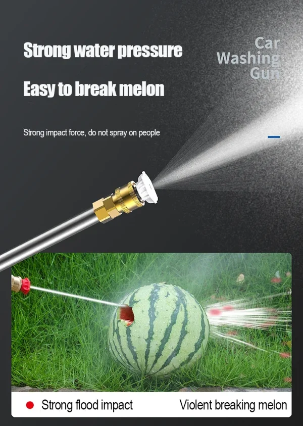 60Bar 21V Cordless High Pressure Car Wash Washer Gun 40WH/80WH Car Wash Gun Electric Water Gun Machine - Image 4